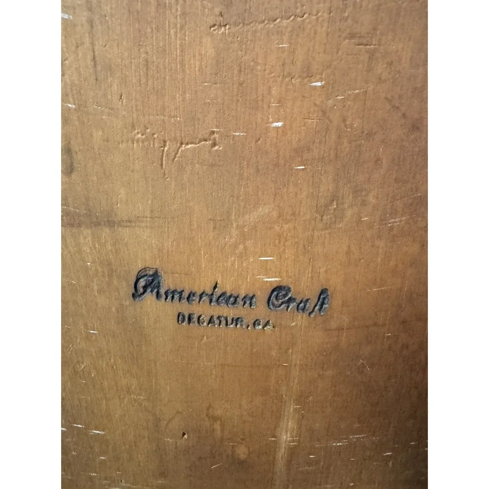 VTG Wood Wall Mount Telephone Phone Box Only Decor 14x8.5 Signed American Craft